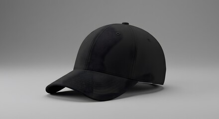 Fototapeta premium Premium Black Cap Mockup - Customizable Template