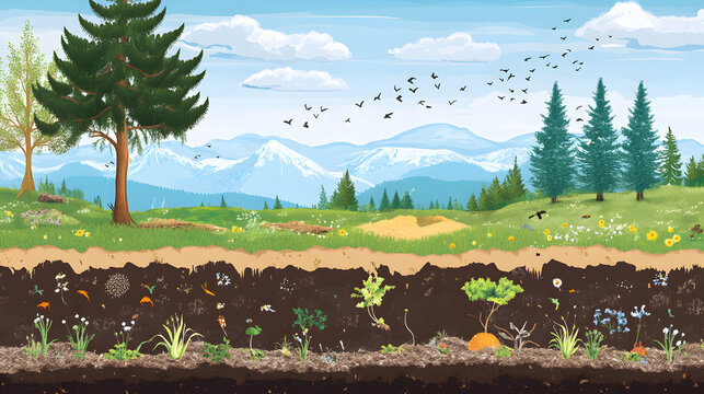 An infographic illustrating the nitrogen cycle and its impact on soil health.
