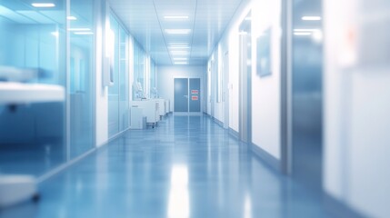 Sterile Corridor: A Modern Hospital Interior