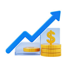 Financial Growth Money Investment and Wealth Profit Concept, Generative AI