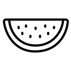 Half watermelon icon illustration. Fruit vector illustrations.