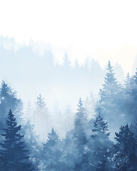 Obraz premium .Illustration of trees, leaves, grass and various botanical elements on a white background.