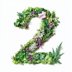 Botanical-themed number 2