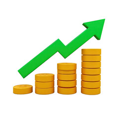 Financial Growth Money Investment and Wealth Profit Concept, Generative AI