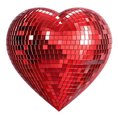 Red Disco Ball Heart: Valentine's Day