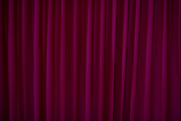 The red curtains are wavy and flowing.