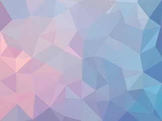 Obraz premium Abstract Geometric Polygonal Background in Pastel Colors Pink, Blue, Purple, Triangle Shapes, Low Poly Design.