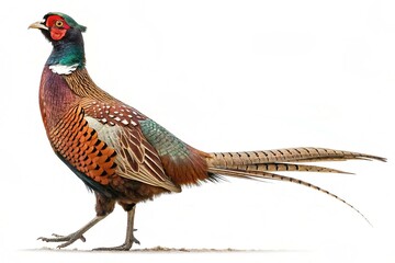 Male european common pheasant phasianus colchicus isolated on transparent background png