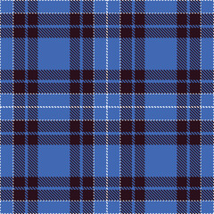 Light Bright Blue and Iridescent Dark Maroon Seamless Tartan Textile Design