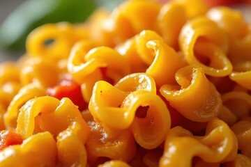 Pasta Paradise - A Close-Up of Twirling Farfalle Noodles