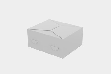 Professional Custom Gift Box, Luxury Craft Cardboard Packaging Box. 3d illustration