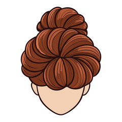Silhouette set of women with messy buns in various styles and poses, showcasing casual elegance and effortless charm in minimalist black outlines.