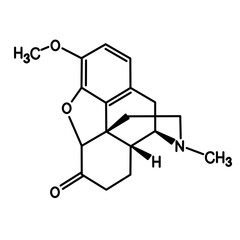 Fototapeta premium chemical structure of vicodin molecule