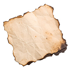 burnt torn paper with darkened edges isolated on white background png