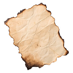 burnt torn paper with darkened edges isolated on white background png