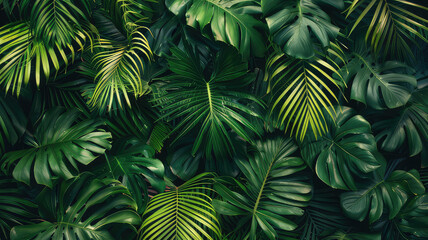 Beautiful natural background with textured  leaves