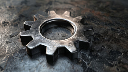 Abstract techno gear background with geometric colorful gear wheels. Space for gear text. Vector gears modern mechanism industrial . Technology gears