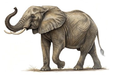 Obraz premium African elephant isolated on transparent background