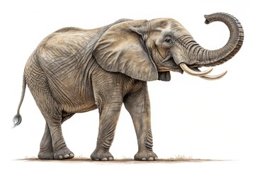 Obraz premium African elephant isolated on transparent background