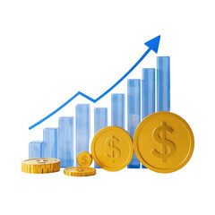 Financial Growth Money Investment and Wealth Profit Concept, Generative AI