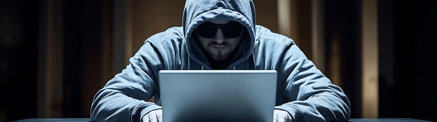 Hacker at Laptop.