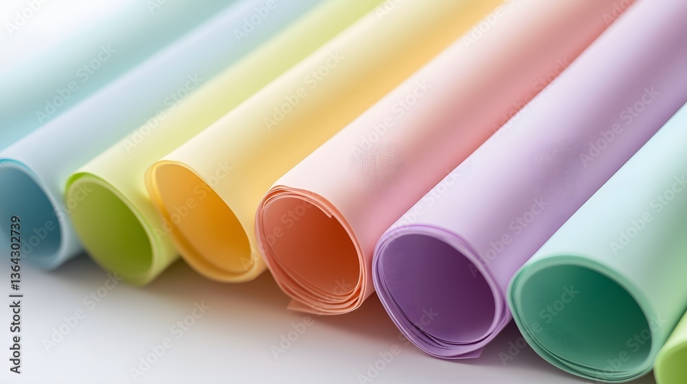 Poster a serene and tranquil background composed of blended pastel gradients in a minimalist contemporary d
