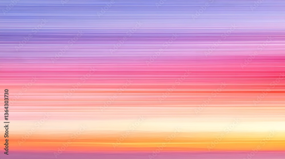 Poster Vibrant smooth gradient of sunset colors transitioning from warm red to cool violet creating an elegant and serene background
