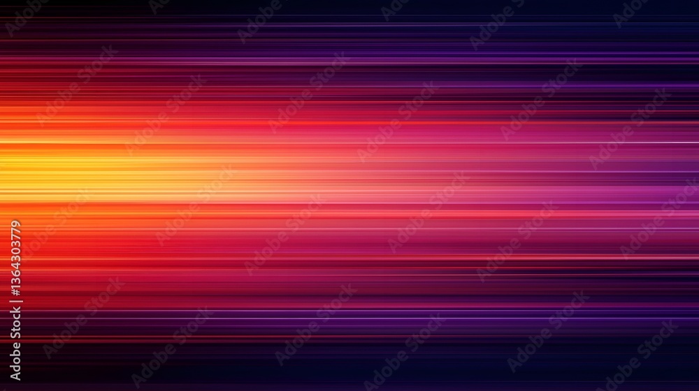 Poster Visually striking abstract digital art with a smooth gradient of sunset hues ranging from fiery red to deep violet creating an elegant and captivating background design