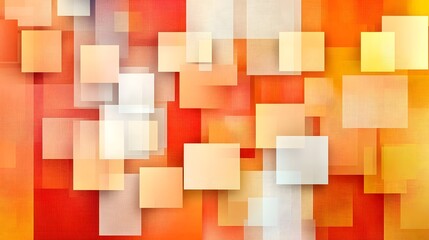 A digital abstract background composed of vibrant pixelated square shapes in a gradient of warm retro inspired colors creating a dynamic and visually striking composition