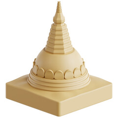 Sand Pagoda with Tiered Stupa Shape