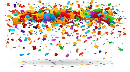Fototapeta premium Colorful Confetti Burst Celebration.