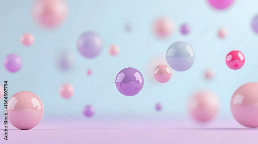 Aufkleber a minimalist visually captivating background featuring a gradient of soft ethereal pink and purple t