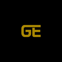 GE letter logo icon isolated on black background 