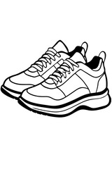 Sport shoes vector illustration