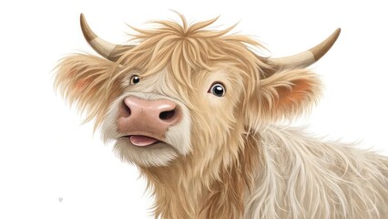 Fototapeta premium cow isolated on white