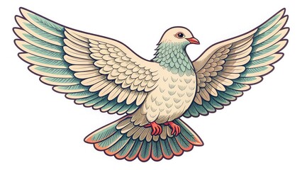 Obraz premium white dove flying