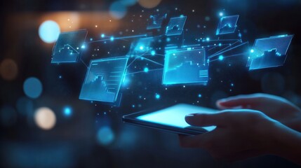 Nighttime data visualization on a tablet