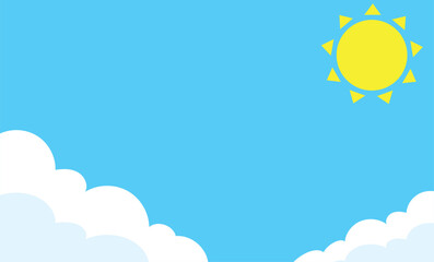 太陽と空のベクターイラスト背景素材