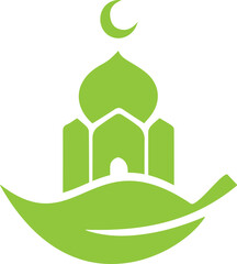 Beautiful Islamic icon design with white background 