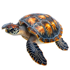 Fototapeta premium Stunning Hawksbill Sea Turtle Ocean Wildlife