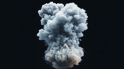 폭발하는 듯한 짙은 연기 구름 AI 생성