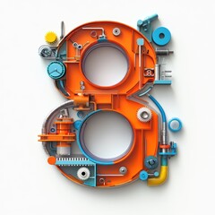 Engineering-themed number 8