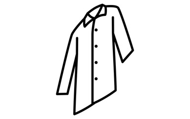 Men's travel coats, Clothes simple isometric line drawing icon in black and white