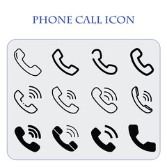 Phone Call Icon,Minimalist vector phone call icon perfect for communication, contact, or customer service themes. Ideal for web, mobile apps, and print. 