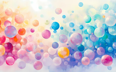 Colorful Abstract Bubble Painting