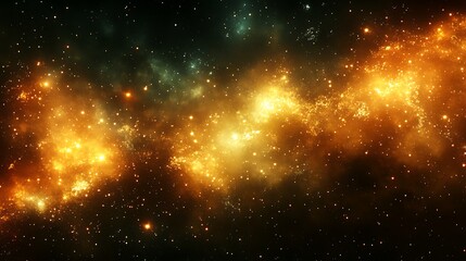Fototapeta premium Fiery nebula swirls in deep space.