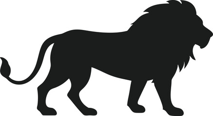 majestic lion silhouette vector 