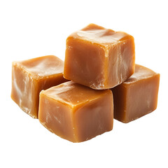 Delicious caramel candies sweet treat cube shaped confectionery