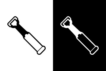 Download Bottle Opener Silhouette Vector Clean Black & White Design.