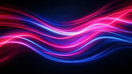 Fototapeta premium Glowing lines of colors forming a vibrant abstract visual display